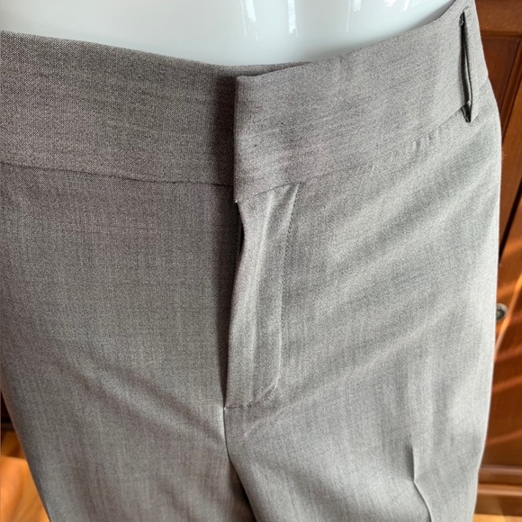 Banana Republic Light gray 70% fine wool blend straight pants lined pocket US 14 - Picture 3 of 16